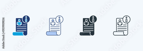 Personal Information Multiple Style Icon Collection