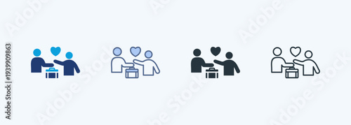 Customer Relationship Multiple Style Icon Collection