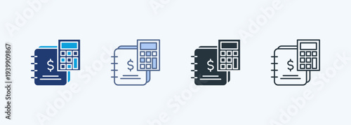 Accounting Multiple Style Icon Collection