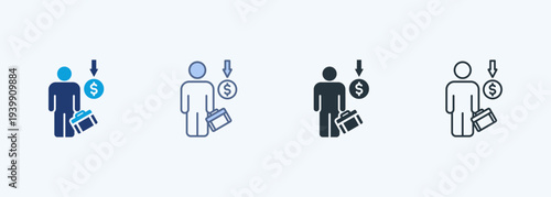 Salary Multiple Style Icon Collection