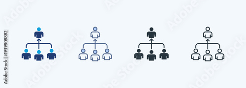 Hierarchy Structure Multiple Style Icon Collection