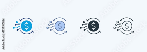 Payroll System Multiple Style Icon Collection