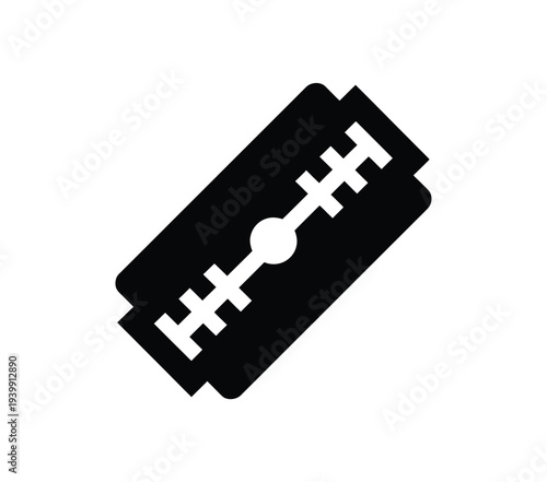 Simple black and white razor blade sharp safety razor