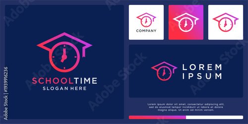 School time logo design template