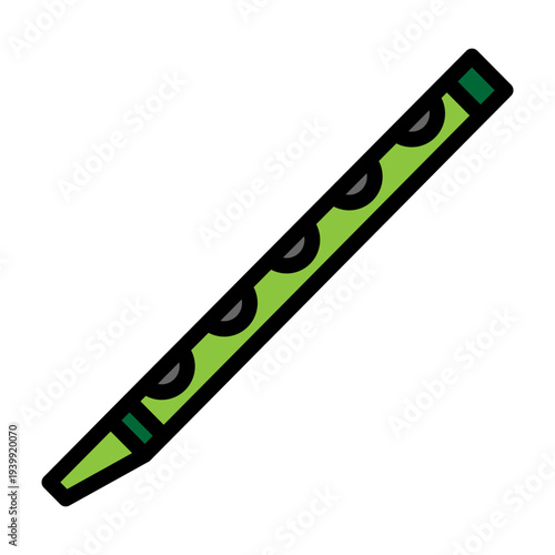 Flute Vector Filled Icon Design