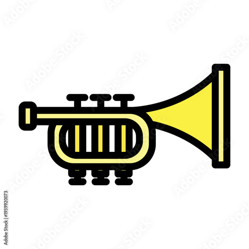 Trumpet Vector Filled Icon Design