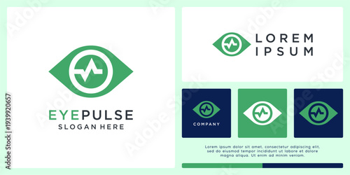 Eye pulse logo design technology