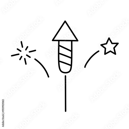 Firecracker icon vector