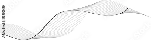 Abstract grey wave lines on transparent grey, white smooth element swoosh speed wave modern stream transparent background.Vector illustration