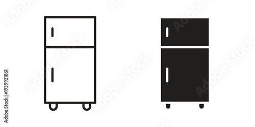 Fridge icon. Premium thin line vector illustrator. Vector EPS10