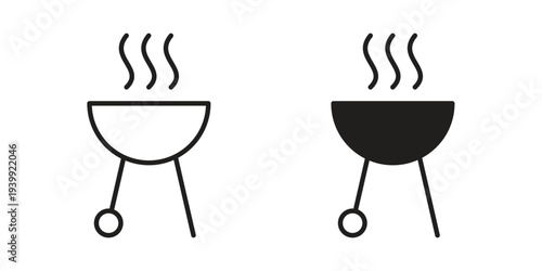 Grill icon. Premium thin line vector illustrator. Vector EPS10