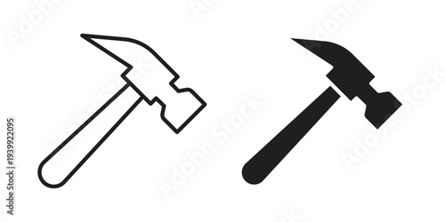 Hammer icon. Premium thin line vector illustrator. Vector EPS10