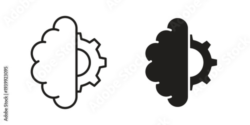 Machine learning icon. Premium thin line vector illustrator. Vector EPS10