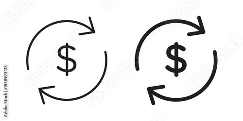 Money Transfer icon. Premium thin line vector illustrator. Vector EPS10