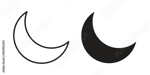 Moon icon. Premium thin line vector illustrator. Vector EPS10