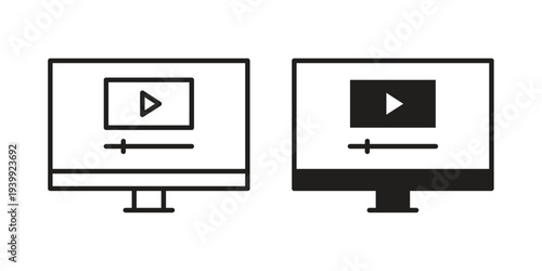 Online course icon. Premium thin line vector illustrator. Vector EPS10