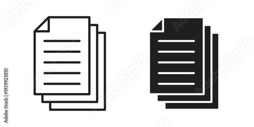papers icon. Premium thin line vector illustrator. Vector EPS10