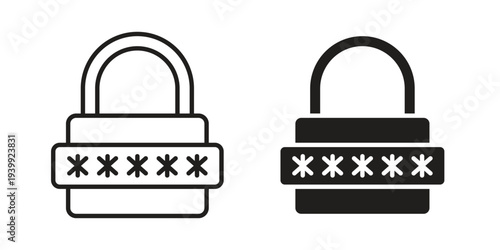 Password icon. Premium thin line vector illustrator. Vector EPS10