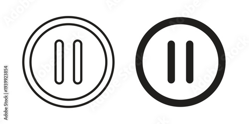Pause button icon. Premium thin line vector illustrator. Vector EPS10