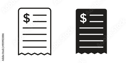 Payment receipt icon. Premium thin line vector illustrator. Vector EPS10