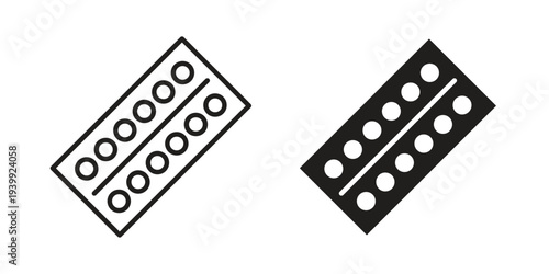 Pill blisters. Premium thin line vector illustrator. Vector EPS10icon. Premium thin line vector illustrator. Vector EPS10