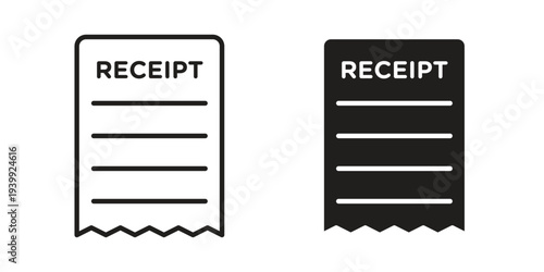 Receipt icon. Premium thin line vector illustrator. Vector EPS10