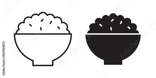 Rise Bowl icon. Premium thin line vector illustrator. Vector EPS10