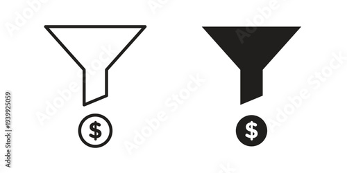 Sales funnel icon. Premium thin line vector illustrator. Vector EPS10