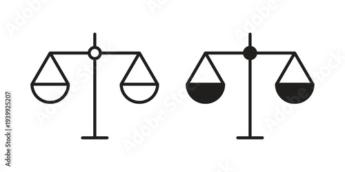 Scales of justice icon. Premium thin line vector illustrator. Vector EPS10