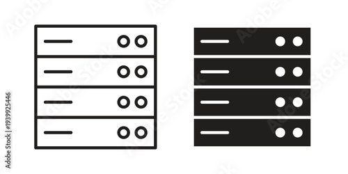 Server rack icon. Premium thin line vector illustrator. Vector EPS10