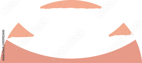 A minimalist illustration of a face from a front viewpoint showcasing simplicity and design elements