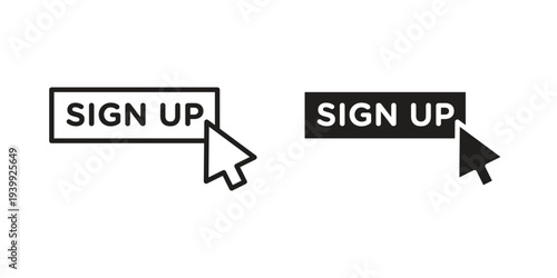 Sign up icon. Premium thin line vector illustrator. Vector EPS10