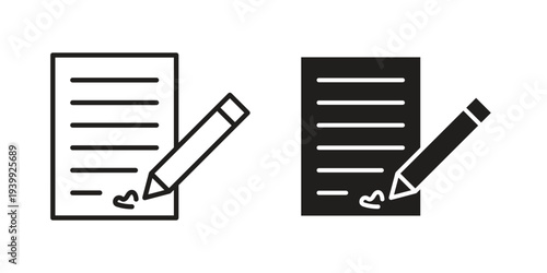 Signed contract icon. Premium thin line vector illustrator. Vector EPS10