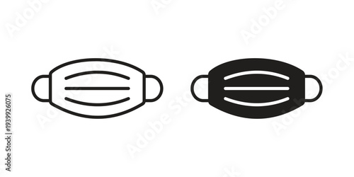 Surgical mask icon. Premium thin line vector illustrator. Vector EPS10