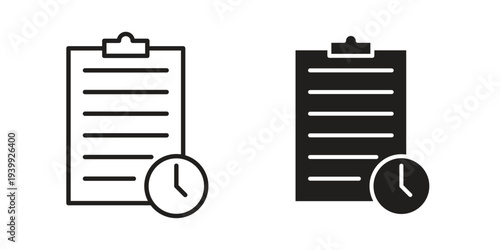 Timesheet icon. Premium thin line vector illustrator. Vector EPS10