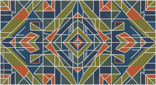 Geometric Pattern with Shapes and Lines.