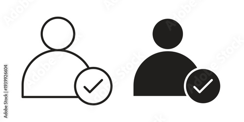User check icon. Premium thin line vector illustrator. Vector EPS10