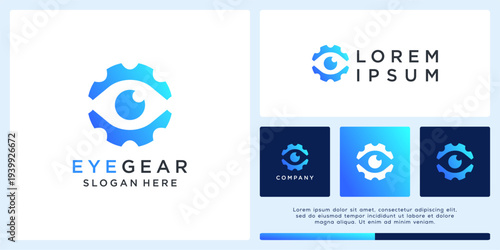 Eye gear logo design template
