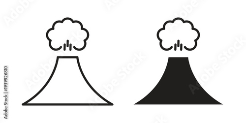 Volcano icon. Premium thin line vector illustrator. Vector EPS10