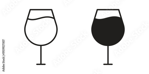 Wine glass icon. Premium thin line vector illustrator. Vector EPS10