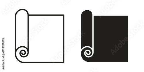 Yoga mat icon. Premium thin line vector illustrator. Vector EPS10