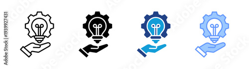 Creative icon set multiple style collection	