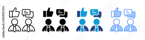 Feedback icon set multiple style collection	