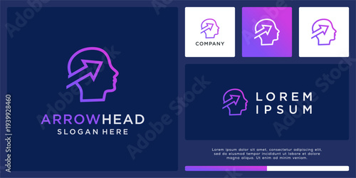 Arrow head logo design template