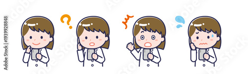 スマートフォンを使う「薬剤師」の女性