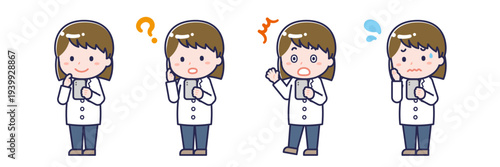 スマートフォンを使う「薬剤師」の女性