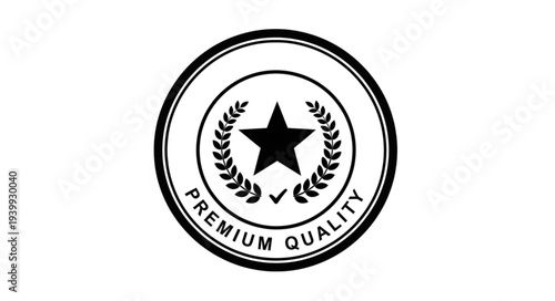 Premium Quality Star Seal Stamp Emblem.