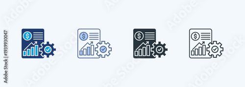 Financial Management Icon Multiple Style