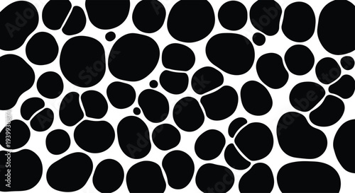 Black spots on white background pattern