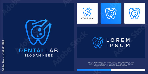 Dental lab logo design template